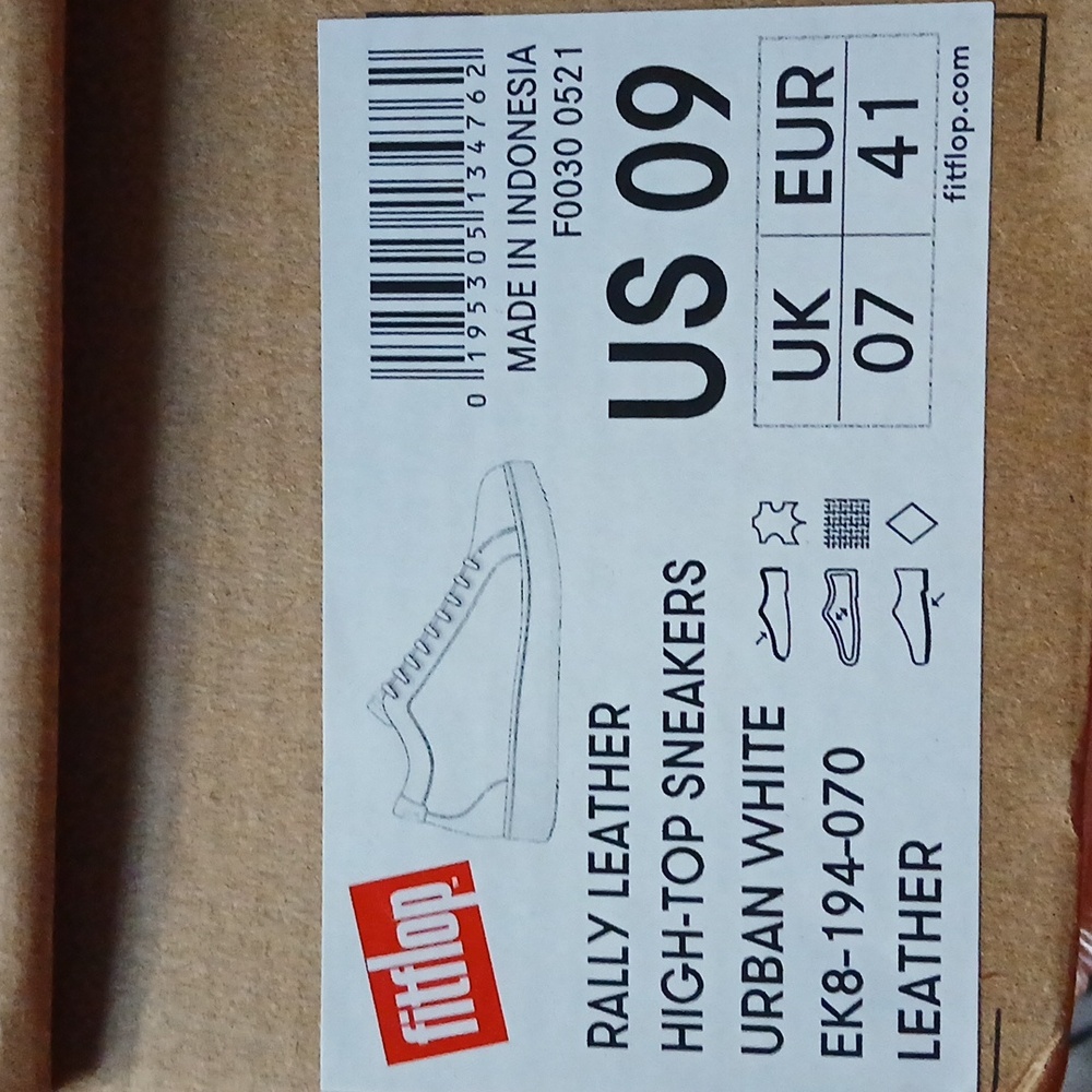 Fitflop White Leather High-Top Sneakers - Picture 4 of 4